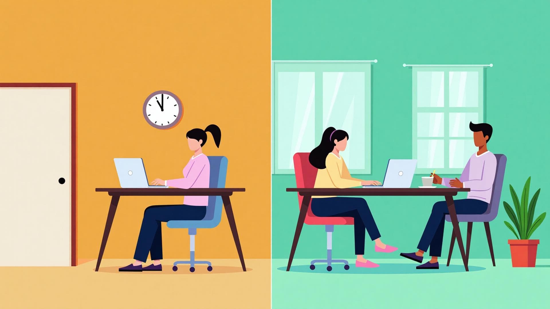 Home tutoring and online tutoring illustration